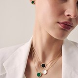 Repossi Antifer 18ct Rose Gold Malachite & 0.18ct Diamond Pendant