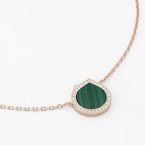 Repossi Antifer 18ct Rose Gold Malachite & 0.18ct Diamond Pendant