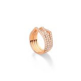 Repossi Antifer 18ct Rose Gold 1.12ct Diamond Four Row Ring