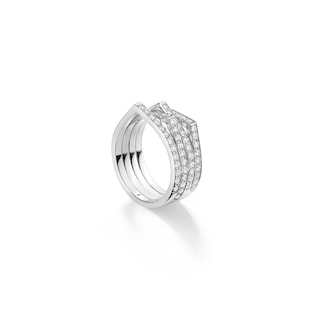 Repossi Antifer 18ct White Gold 1.12ct Diamond Four Row Ring