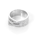 Repossi Antifer 18ct White Gold 1.12ct Diamond Four Row Ring