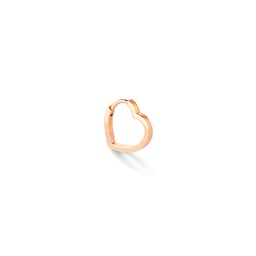 37420776 - Antifer 18ct Rose Gold Small Heart Hoop Earring