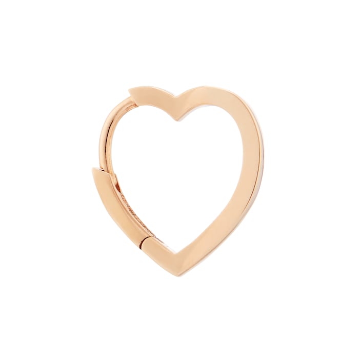 Repossi Antifer 18ct Rose Gold Small Heart Hoop Earring