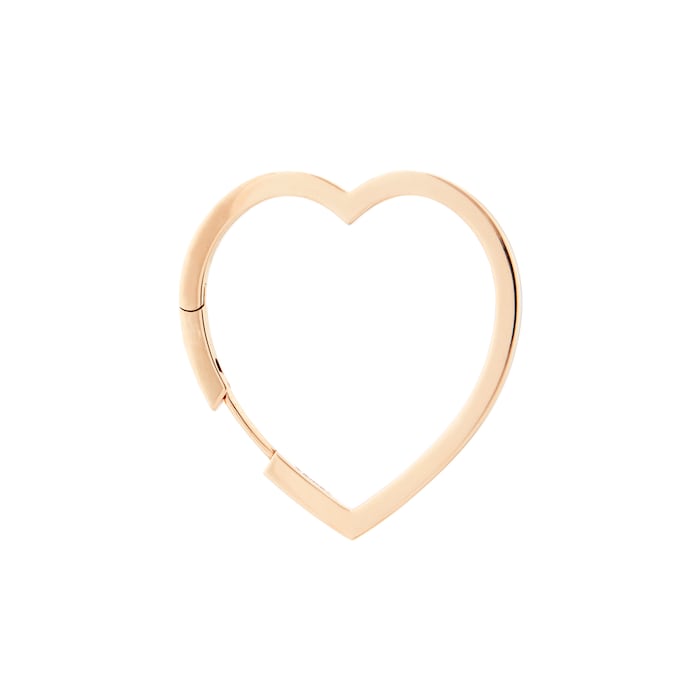 Repossi Antifer 18ct Rose Gold Large Heart Hoop Earring