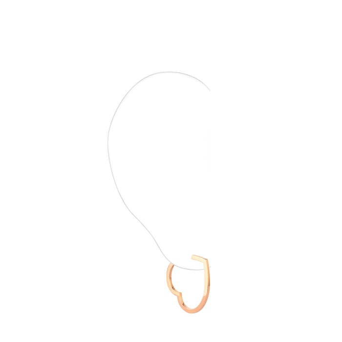 Repossi Antifer 18ct Rose Gold Large Heart Hoop Earring