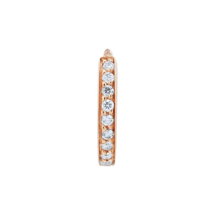 Repossi Berbere 18ct Rose Gold 0.03ct Diamond Hoop Earring