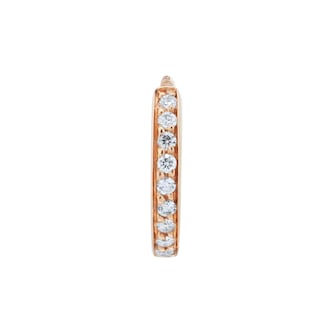 Repossi Berbere 18ct Rose Gold 0.03ct Diamond Hoop Earring Repossi Berbere 18ct Rose Gold 0.03ct Diamond Hoop Earring
