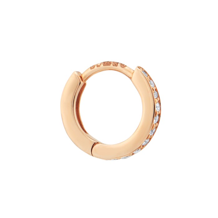 Repossi Berbere 18ct Rose Gold 0.03ct Diamond Hoop Earring