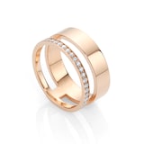 Repossi Berbere 18ct Rose Gold 0.34ct Diamond Two Row Ring