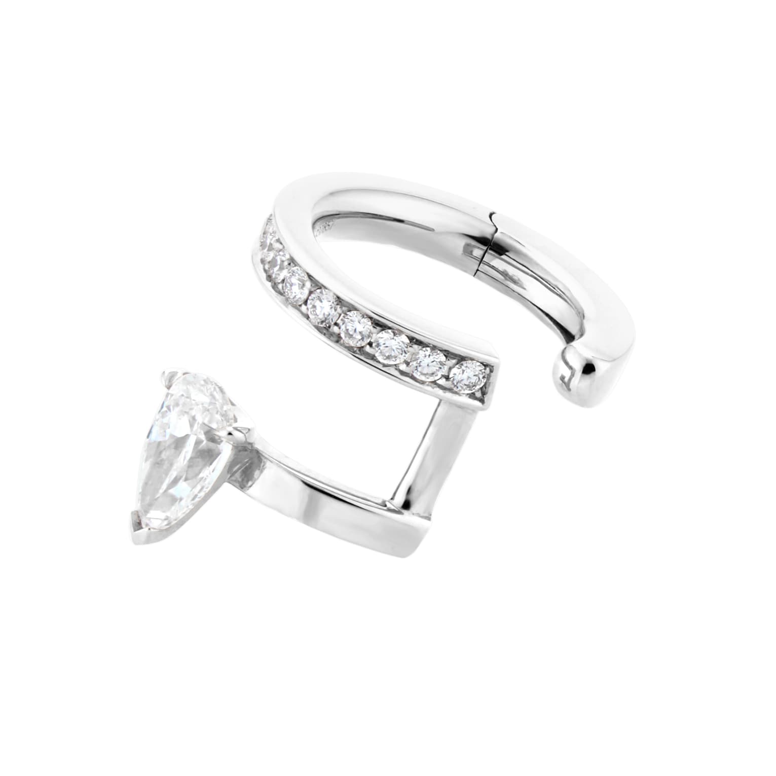 Repossi Serti sur Vide 18ct White Gold 0.36ct Diamond Earcuff - Right Repossi Serti sur Vide 18ct White Gold 0.36ct Diamond Earcuff - Right
