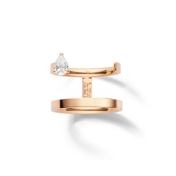 37420790 - Serti sur Vide 18ct Rose Gold 0.30ct Pear Cut Diamond Ring