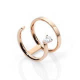 Repossi Serti sur Vide 18ct Rose Gold 0.30ct Pear Cut Diamond Ring