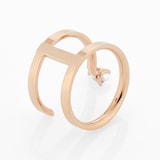 Repossi Serti sur Vide 18ct Rose Gold 0.30ct Pear Cut Diamond Ring