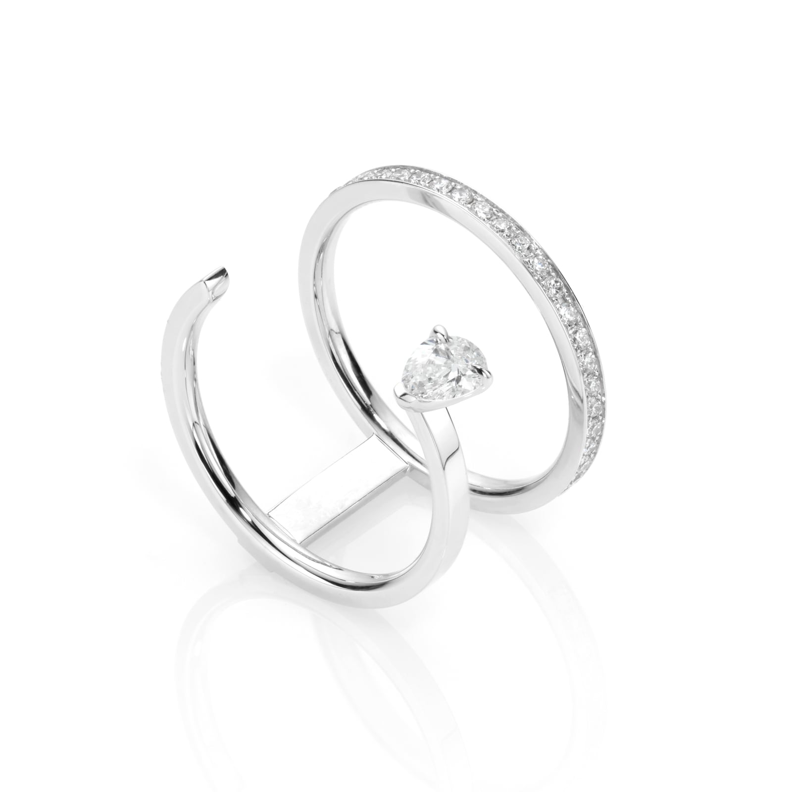 Repossi Serti sur Vide 18ct White Gold 0.56ct Diamond Ring Repossi Serti sur Vide 18ct White Gold 0.56ct Diamond Ring