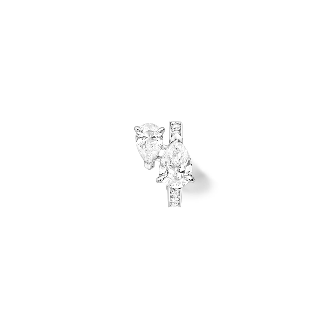 Repossi Serti sur Vide 18ct White Gold 0.68ct Diamond Earring - Left Repossi Serti sur Vide 18ct White Gold 0.68ct Diamond Earring - Left
