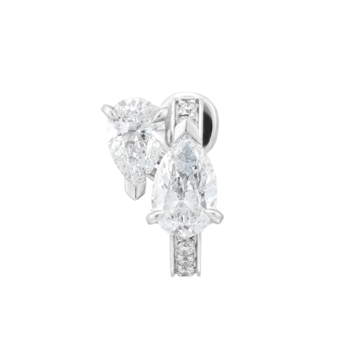 Repossi Serti sur Vide 18ct White Gold 0.68ct Diamond Earring - Left