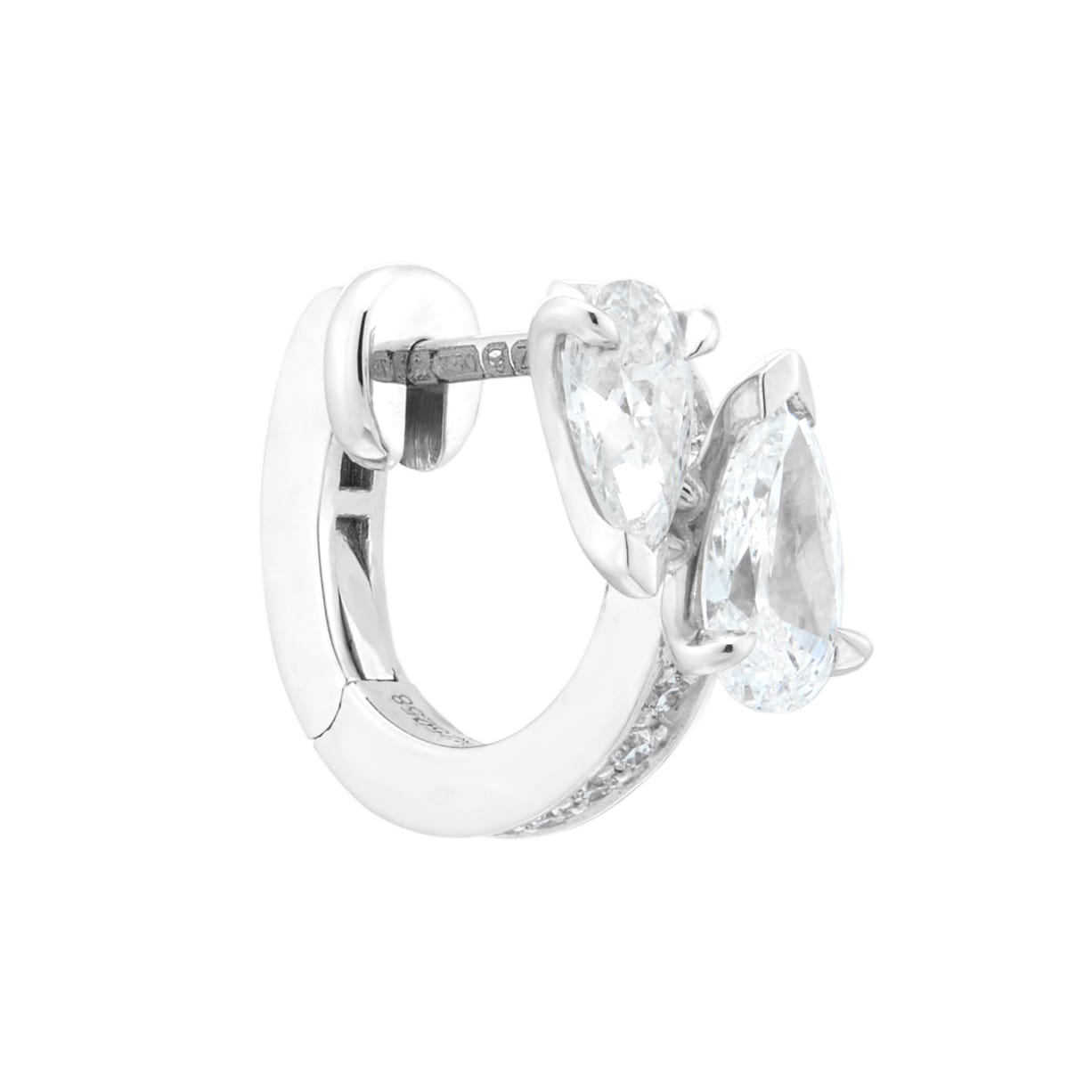 Repossi Serti sur Vide 18ct White Gold 0.68ct Diamond Earring - Left Repossi Serti sur Vide 18ct White Gold 0.68ct Diamond Earring - Left