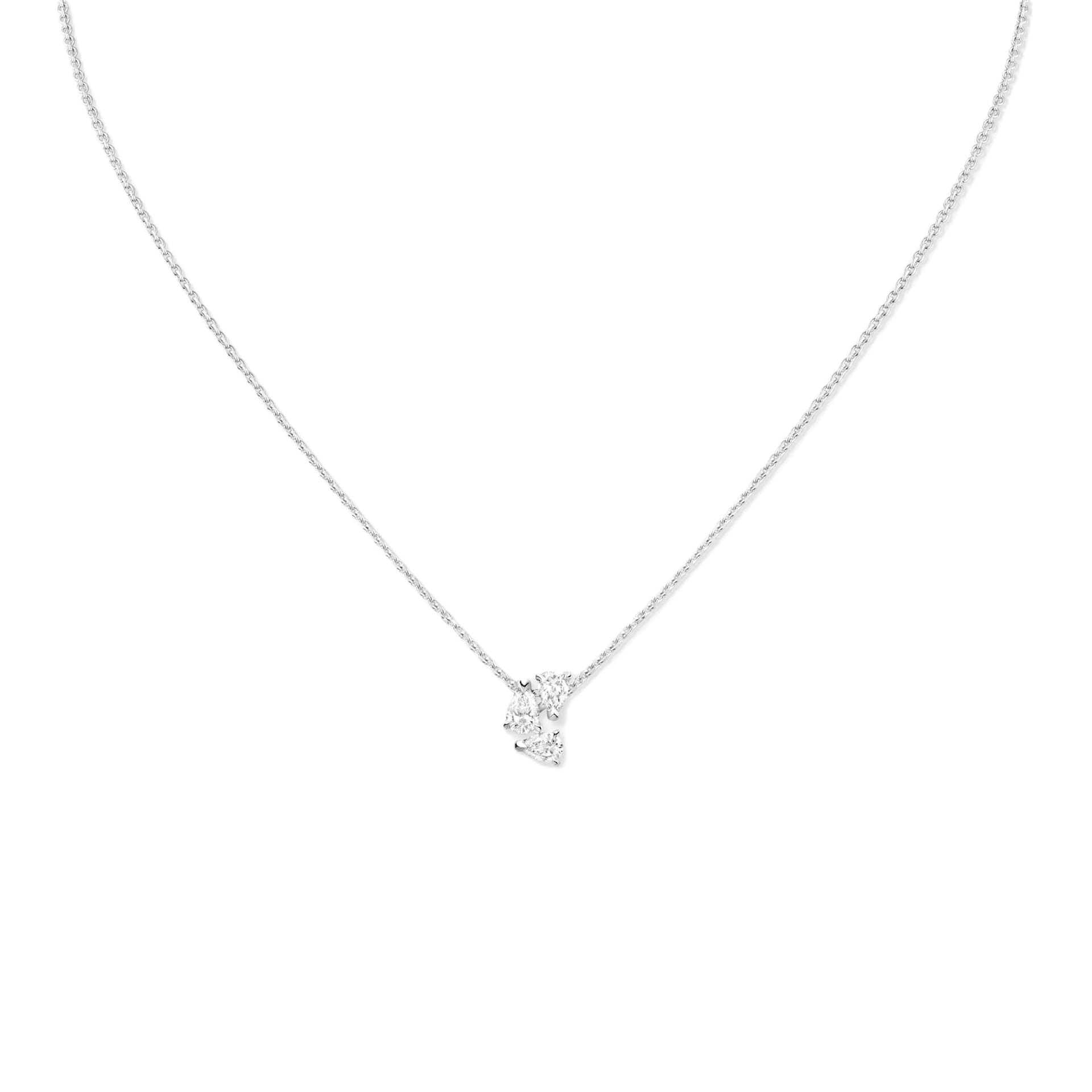 Repossi Serti sur Vide 18ct White Gold 0.75ct Pear Cut Diamond Pendant