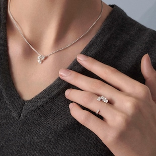 Repossi Serti sur Vide 18ct White Gold 0.75ct Pear Cut Diamond Pendant