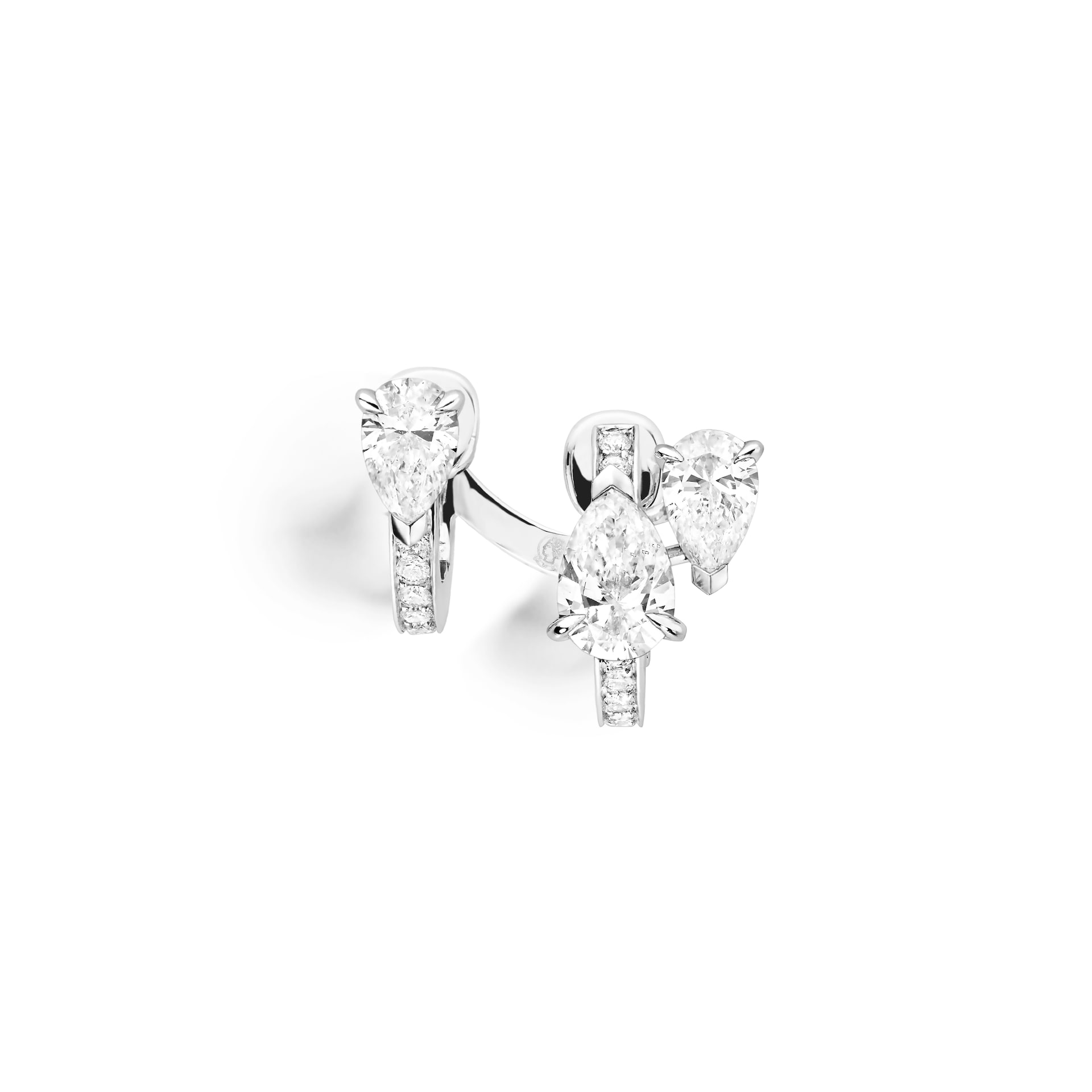 Repossi Serti sur Vide 18ct White Gold 0.82ct Diamond Earring