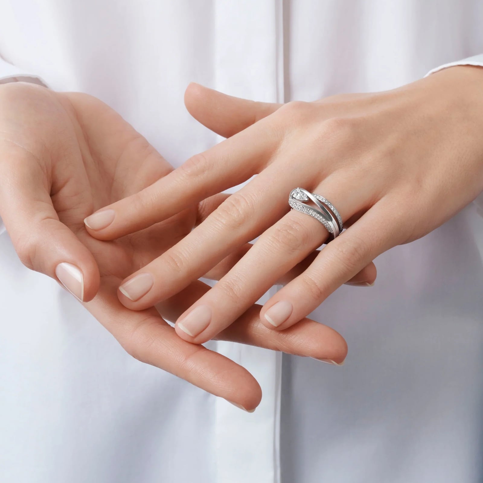 Repossi Repossi Platinum Paved with Diamonds 0.36ct Eternity Ring Repossi Repossi Platinum Paved with Diamonds 0.36ct Eternity Ring