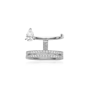 Repossi Repossi Serti Sur Vide 18ct White Gold 0.98ct Diamond Ring