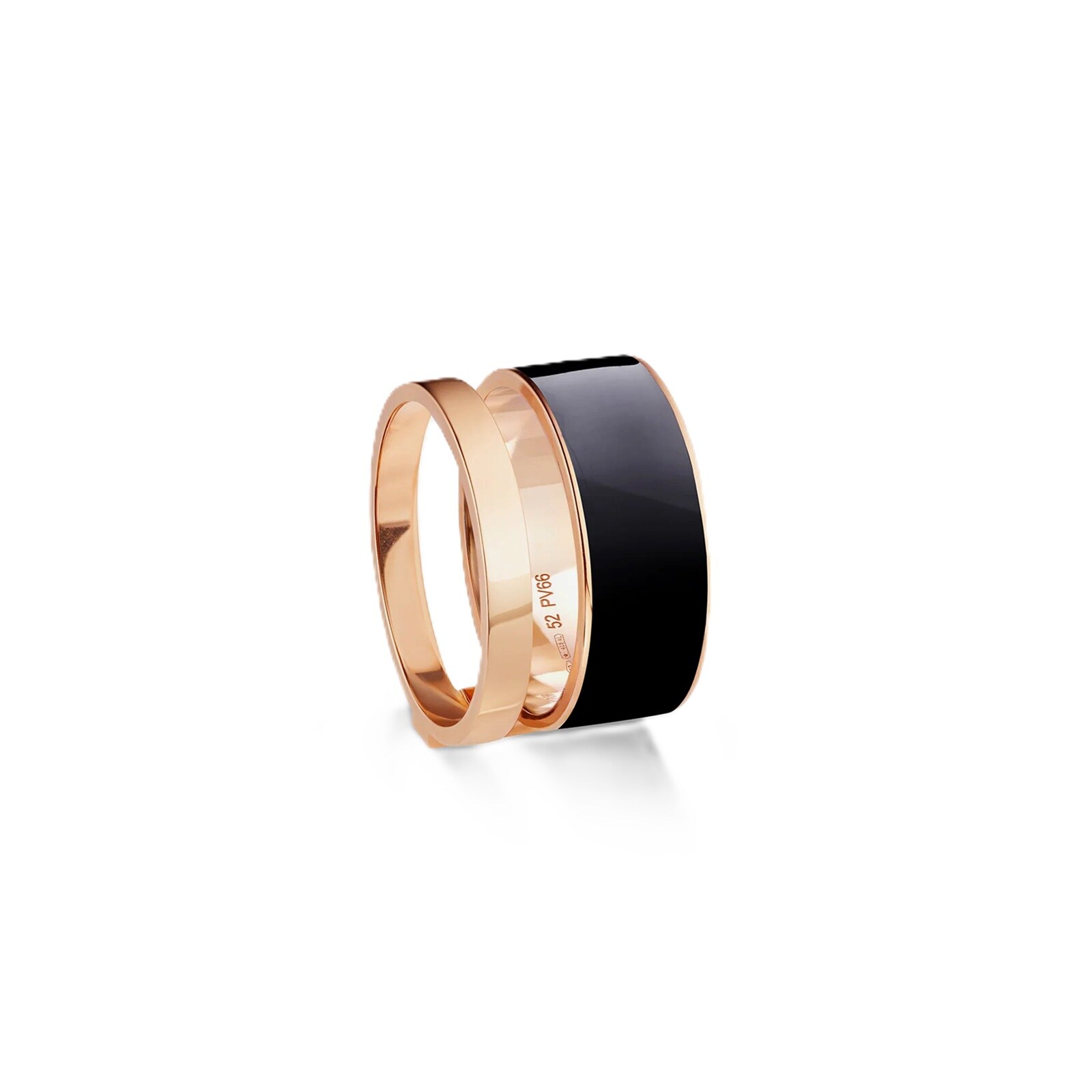 Repossi Repossi Berbere 18ct Rose Gold Black Onyx Enamel Ring Repossi Repossi Berbere 18ct Rose Gold Black Onyx Enamel Ring
