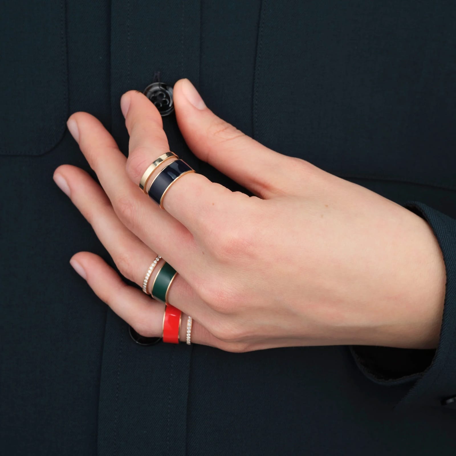 Repossi Repossi Berbere 18ct Rose Gold Black Onyx Enamel Ring Repossi Repossi Berbere 18ct Rose Gold Black Onyx Enamel Ring