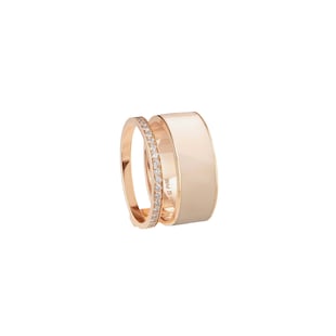 Repossi Repossi Berbere 18ct Rose Gold Enamel 
0.34ct Diamond Ring