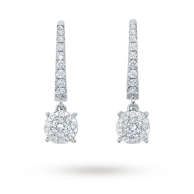 Mappin & Webb Brilliant Cut 0.48ct Diamond Drop Earrings