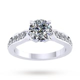 Mappin & Webb Boscobel Engagement Ring With Diamond Band 0.42 Carat Total Weight
