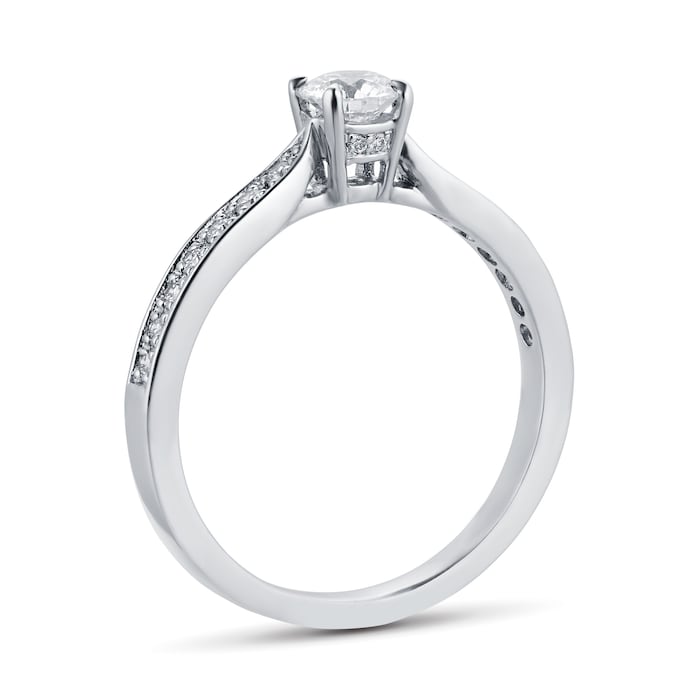 Mappin & Webb Boscobel Engagement Ring With Diamond Band 0.42 Carat Total Weight - Ring Size N