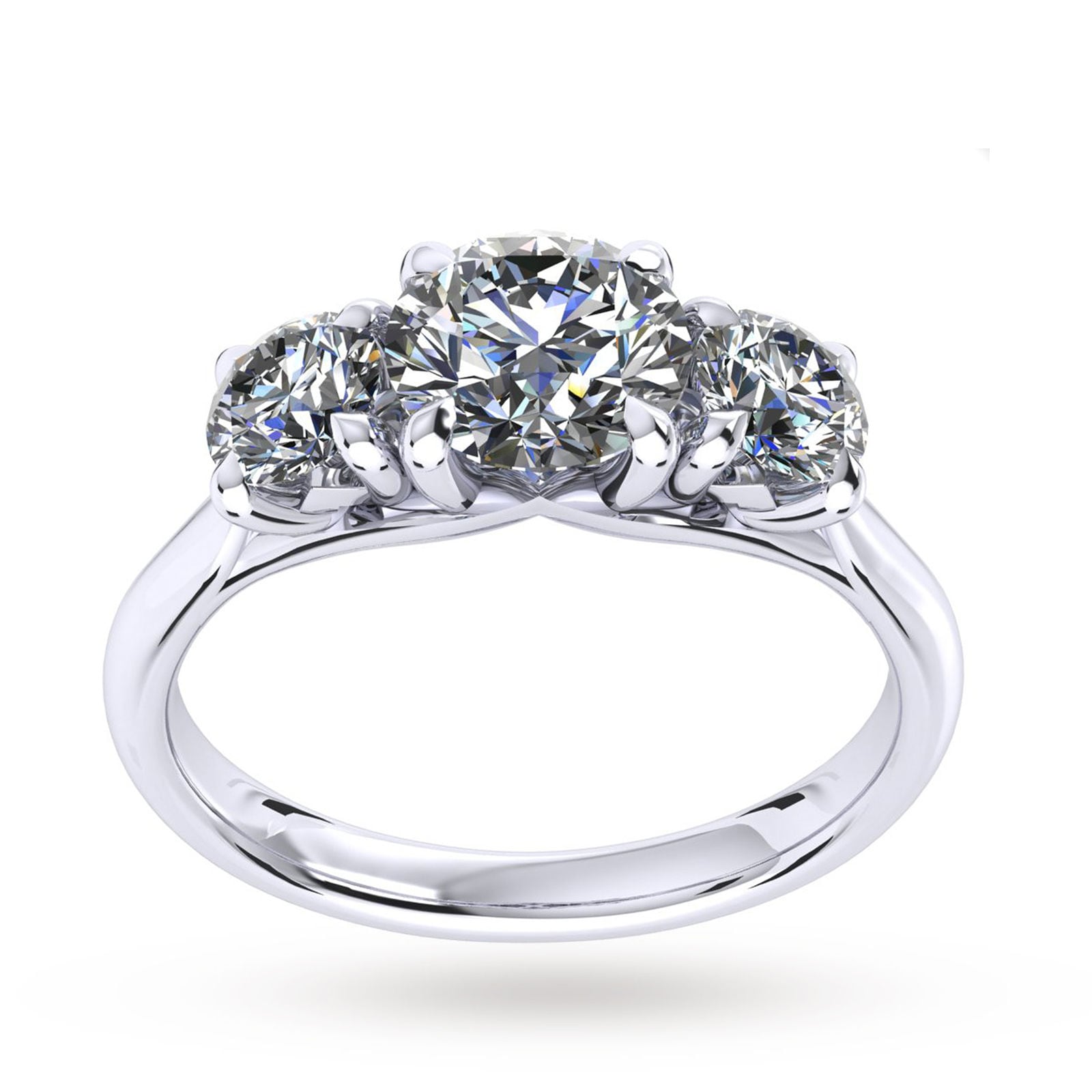Mappin & Webb Ena Harkness Three Stone Engagement Ring 1.20 Carat Total Weight - Ring Size Q Mappin & Webb Ena Harkness Three Stone Engagement Ring 1.20 Carat Total Weight - Ring Size Q