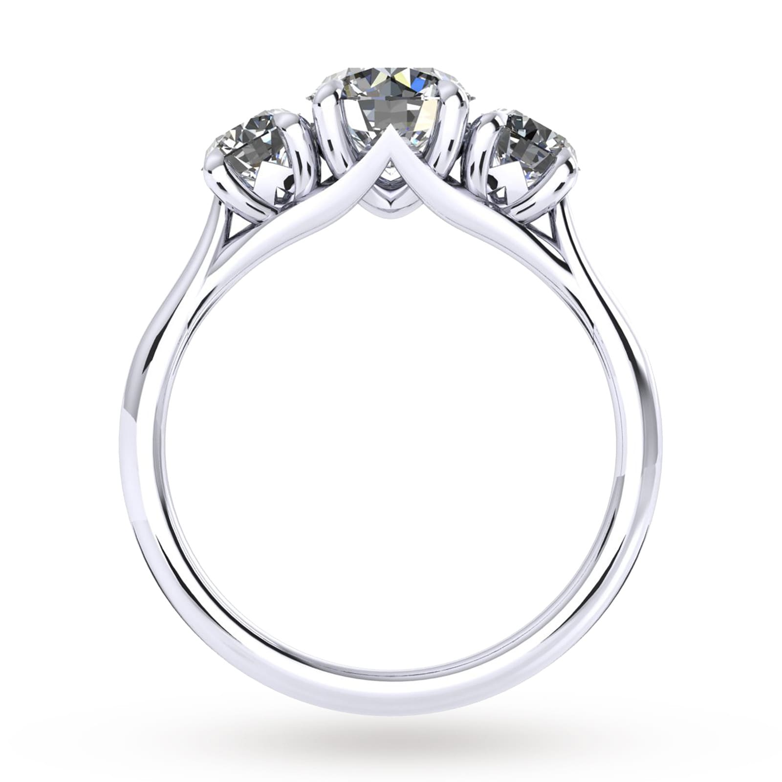 Mappin & Webb Ena Harkness Three Stone Engagement Ring 1.20 Carat Total Weight - Ring Size Q Mappin & Webb Ena Harkness Three Stone Engagement Ring 1.20 Carat Total Weight - Ring Size Q