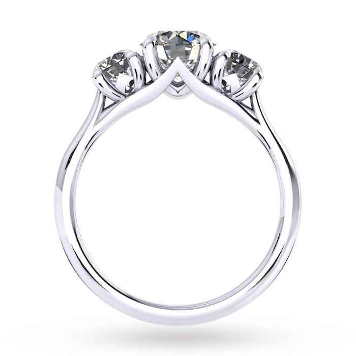 Mappin & Webb Ena Harkness Three Stone Engagement Ring 1.20 Carat Total Weight - Ring Size K