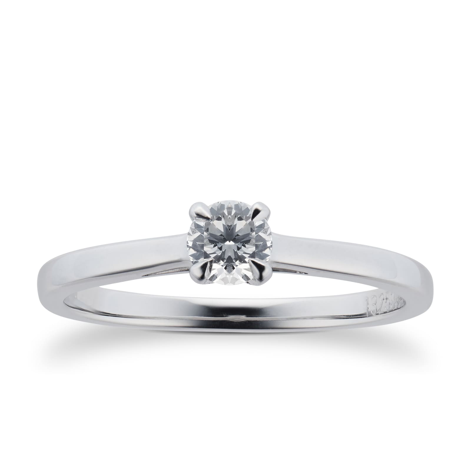 Belvedere Platinum 0.33ct Diamond Engagement Ring - Ring Size J