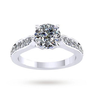 Mappin & Webb Boscobel Engagement Ring With Diamond Band 0.96 Carat Total Weight