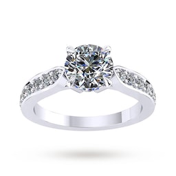 37460120 - Boscobel Engagement Ring With Diamond Band 0.96 Carat Total Weight
