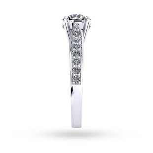 Mappin & Webb Boscobel Engagement Ring With Diamond Band 0.96 Carat Total Weight