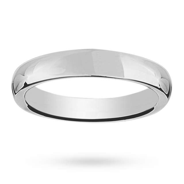 Mappin & Webb 5mm Heavy Court Gents Wedding Ring In Platinum