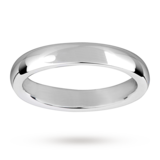 Mappin & Webb Platinum Mens 4mm Heavy Court Wedding Ring