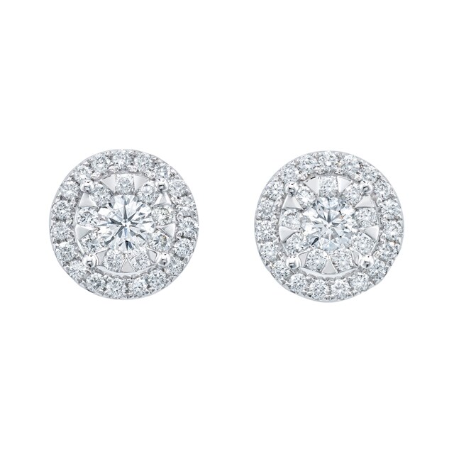 Mappin & Webb Masquerade 18ct White Gold 0.59cttw Diamond Stud Earrings