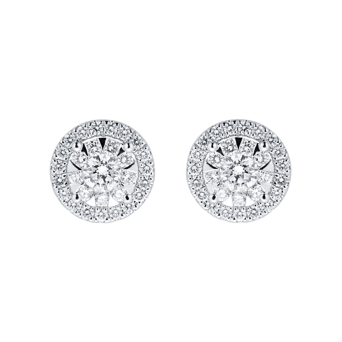 Mappin & Webb Masquerade 18ct White Gold 1.00cttw Diamond Stud Earrings