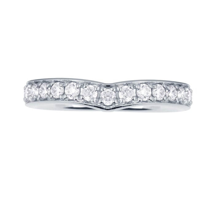 Mappin & Webb Platinum 0.37cttw Diamond Ena Harkness Wedding Ring