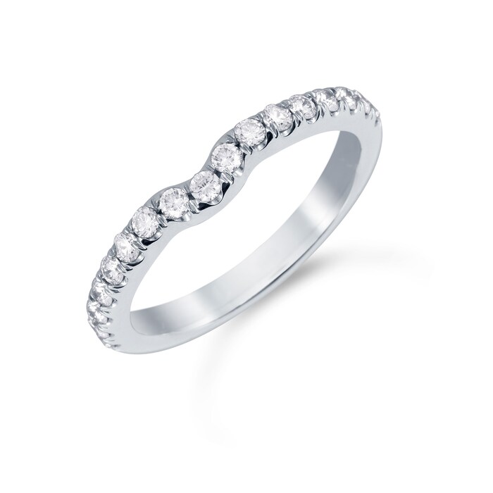 Mappin & Webb Platinum 0.31cttw Diamond Hermione Wedding Ring