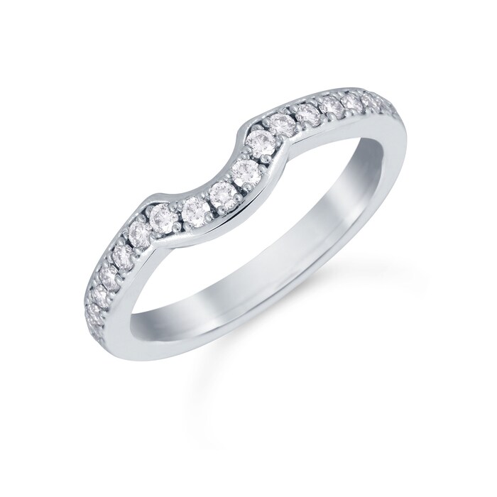 Mappin & Webb Platinum 0.29cttw Diamond Boscobel Wedding Ring