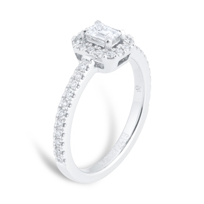 Mappin & Webb Amelia Engagement Ring With Diamond Band 0.50 Carat Total Weight