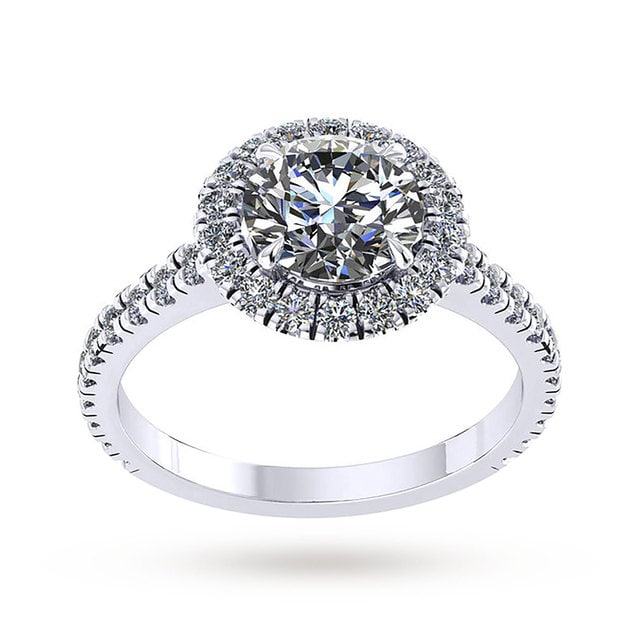 Amelia Engagement Ring With Diamond Band 0.50 Carat Total Weight - Ring Size K