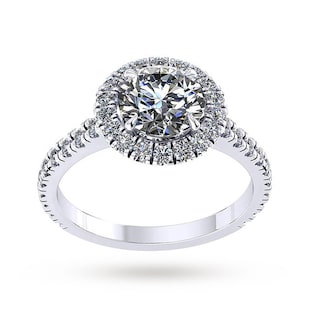 Mappin & Webb Amelia Engagement Ring With Diamond Band 0.50 Carat Total Weight