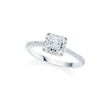 Mappin & Webb Amelia Princess Cut Engagement Ring With Diamond Band 0.50 Carat Total Weight